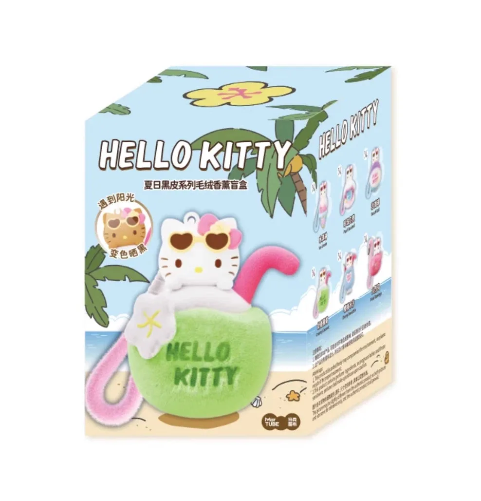 MINISO Hello Kitty Summer Tan Series กล่องสุ่มตุ๊กตาพลัชปรับอากาศ