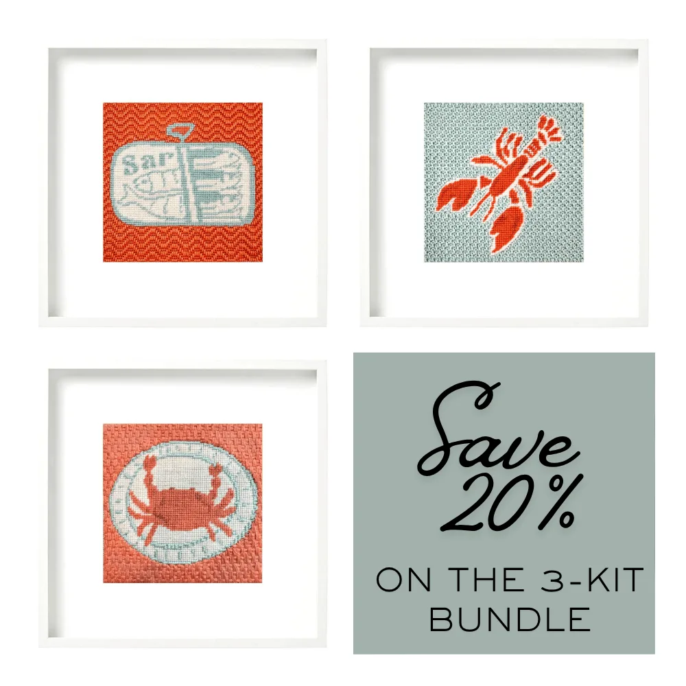 Seafood Cocktail Needlepoint Bundle