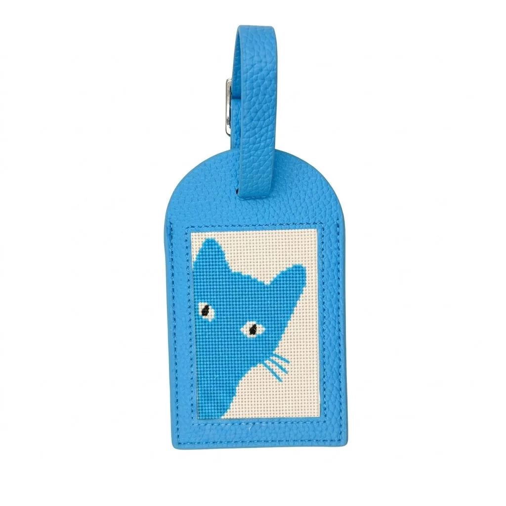 Needlepoint Luggage Tag Kit | Leaving Again? | Bahamas Blue