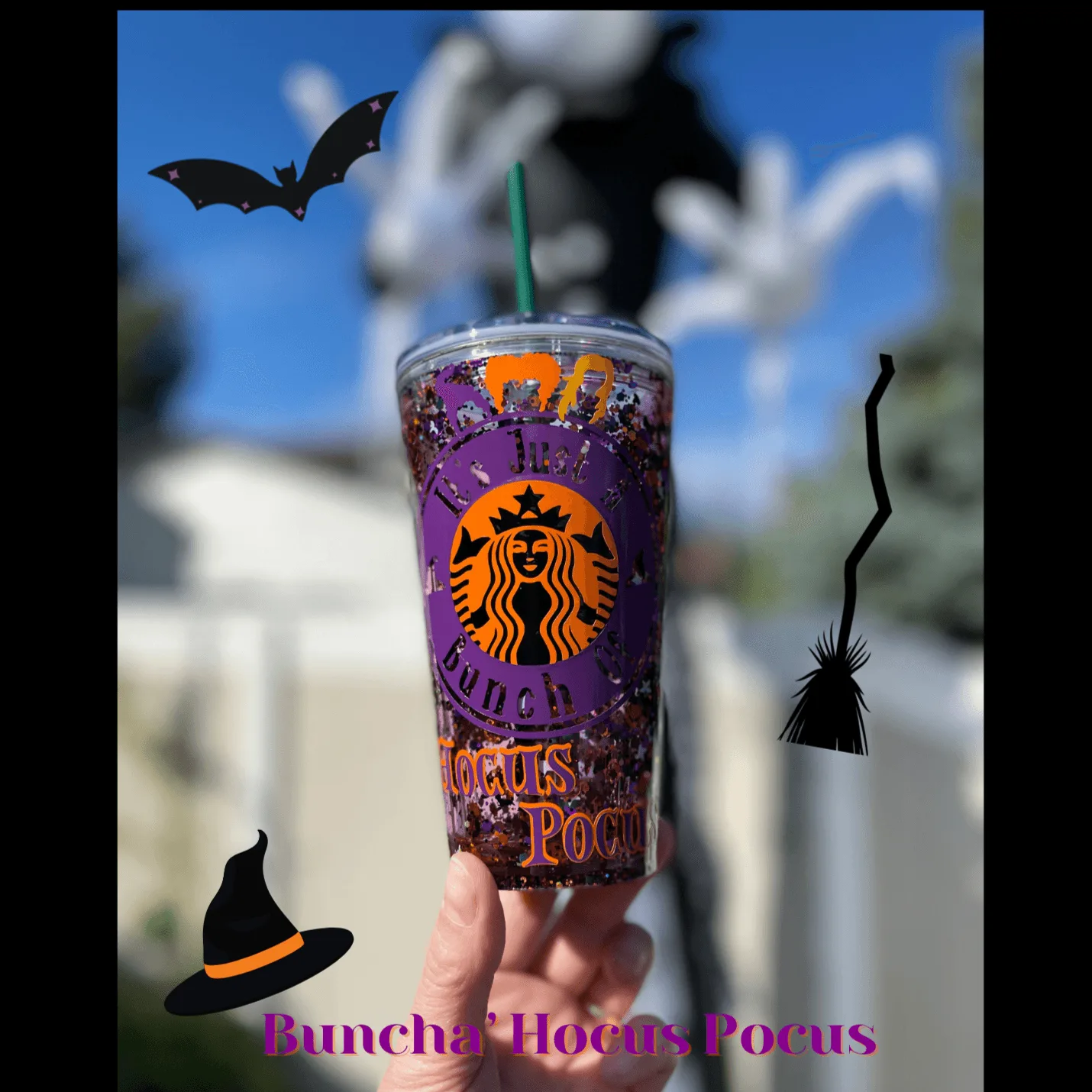 "Buncha Hocus Pocus" Starbucks Snow-Globe Tumbler
