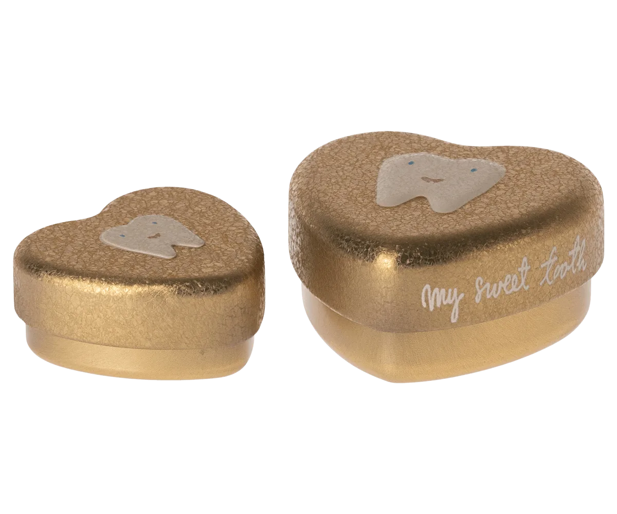 Tooth Box, Small 2 pcs - Gold