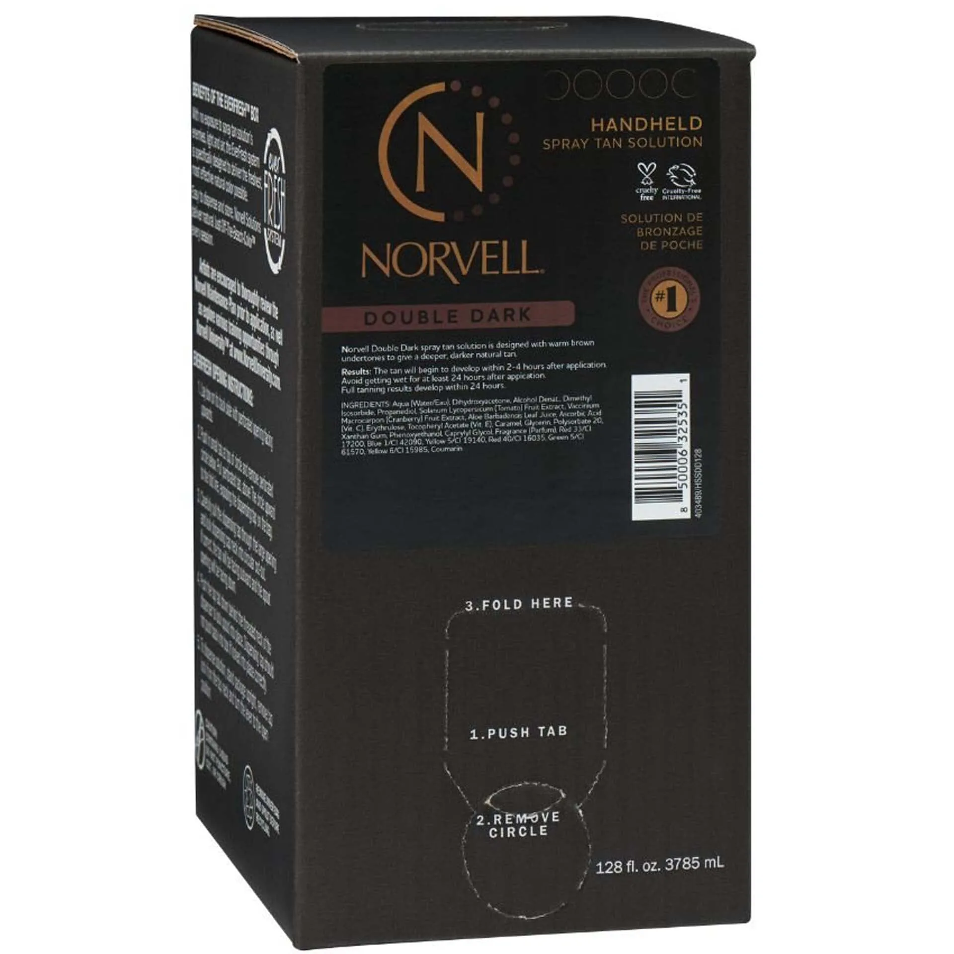 Solution autobronzante Norvell Double Dark 128 oz boîte EverFresh