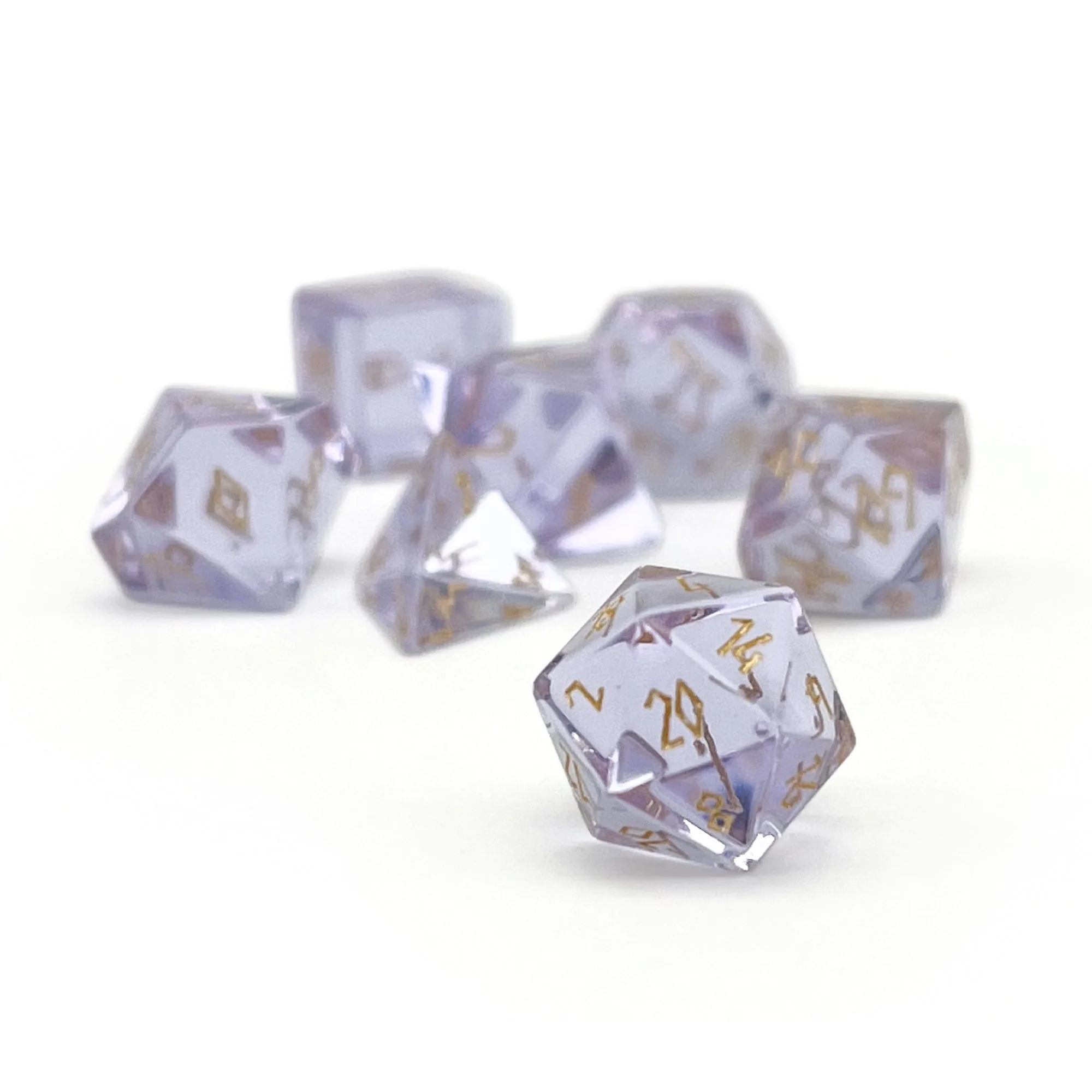 Zircón Alejandrita - Set de Dados RPG Pebble de Vidrio de Zircón