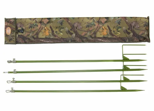 Installer des poteaux de camouflage avec pointes au sol dur