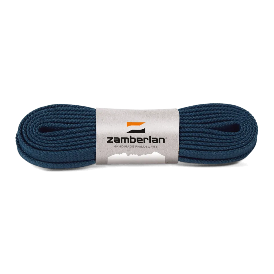 FLAT BOOT LACES - Dark Blue/Octane