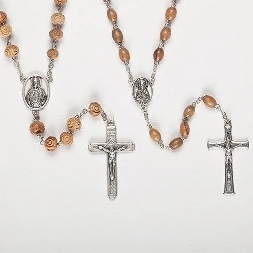 19.5"L 2 ASST OLIVEWOOD ROSARY