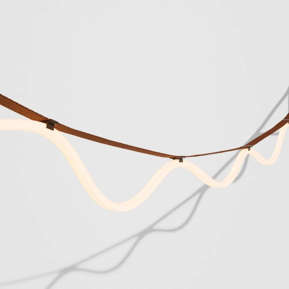 Spline Pendant Light Brown