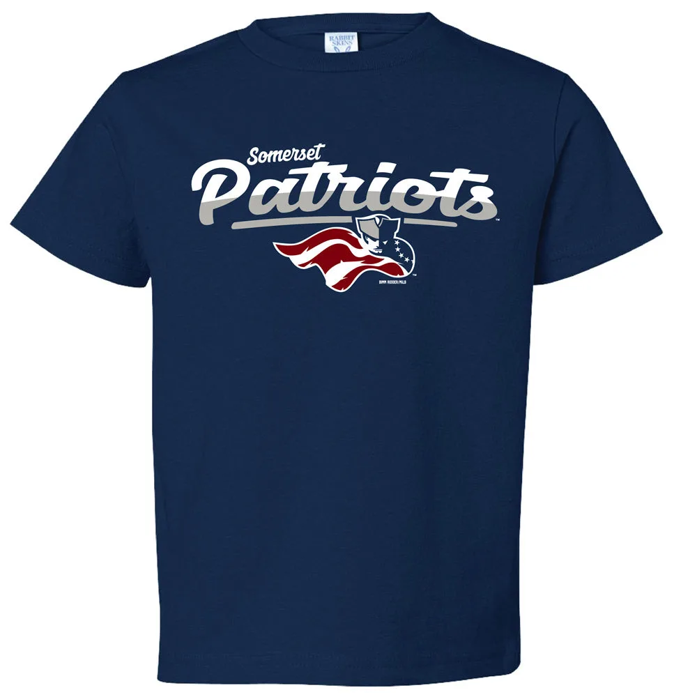 مقاس تي شيرت Somerset Patriots للأطفال الصغار باللون الكحلي