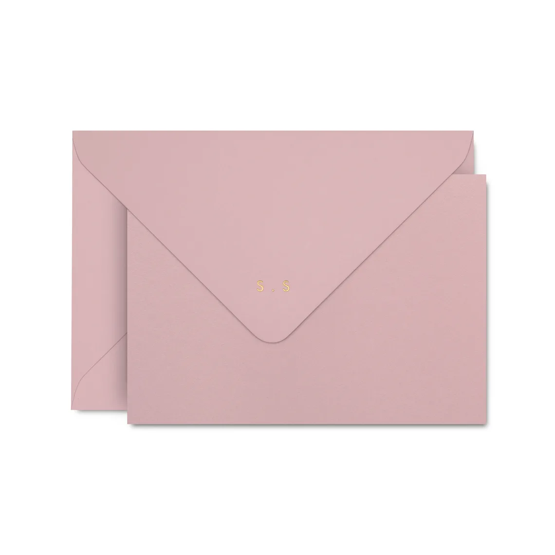 Dusty pink classic edged notecards