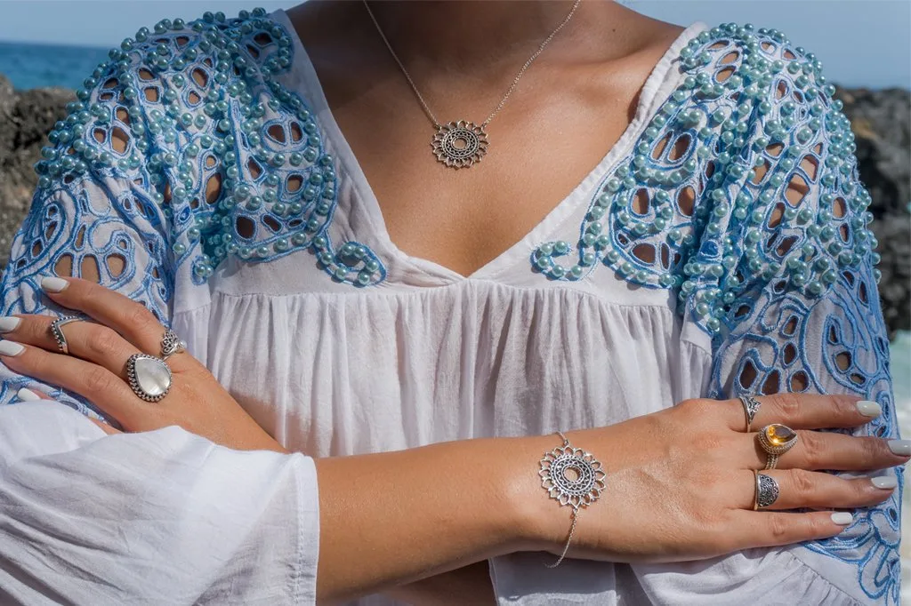 Collar Mandala Sol de Plata