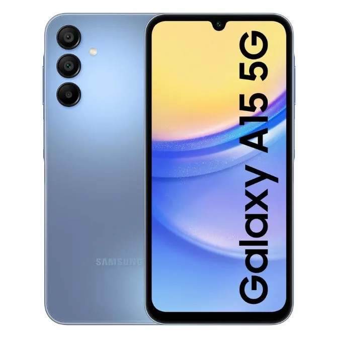Samsung Galaxy A15 5G (أزرق، 6GB، 128GB تخزين) | كاميرا رئيسية 50 MP | Android 14 مع One UI 6.0 | ذاكرة RAM قابلة للتوسيع 12GB | MediaTek Dimensity 6100+ | بطارية 5000 mAh (مُجدد م