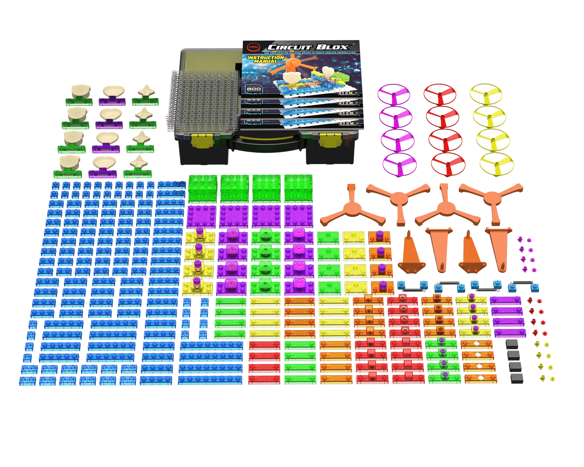 Circuit Blox™ 800 Conjunto de Sala de Aula - Blocos de Construção de Placas de Circuito E-Blox® para Crianças