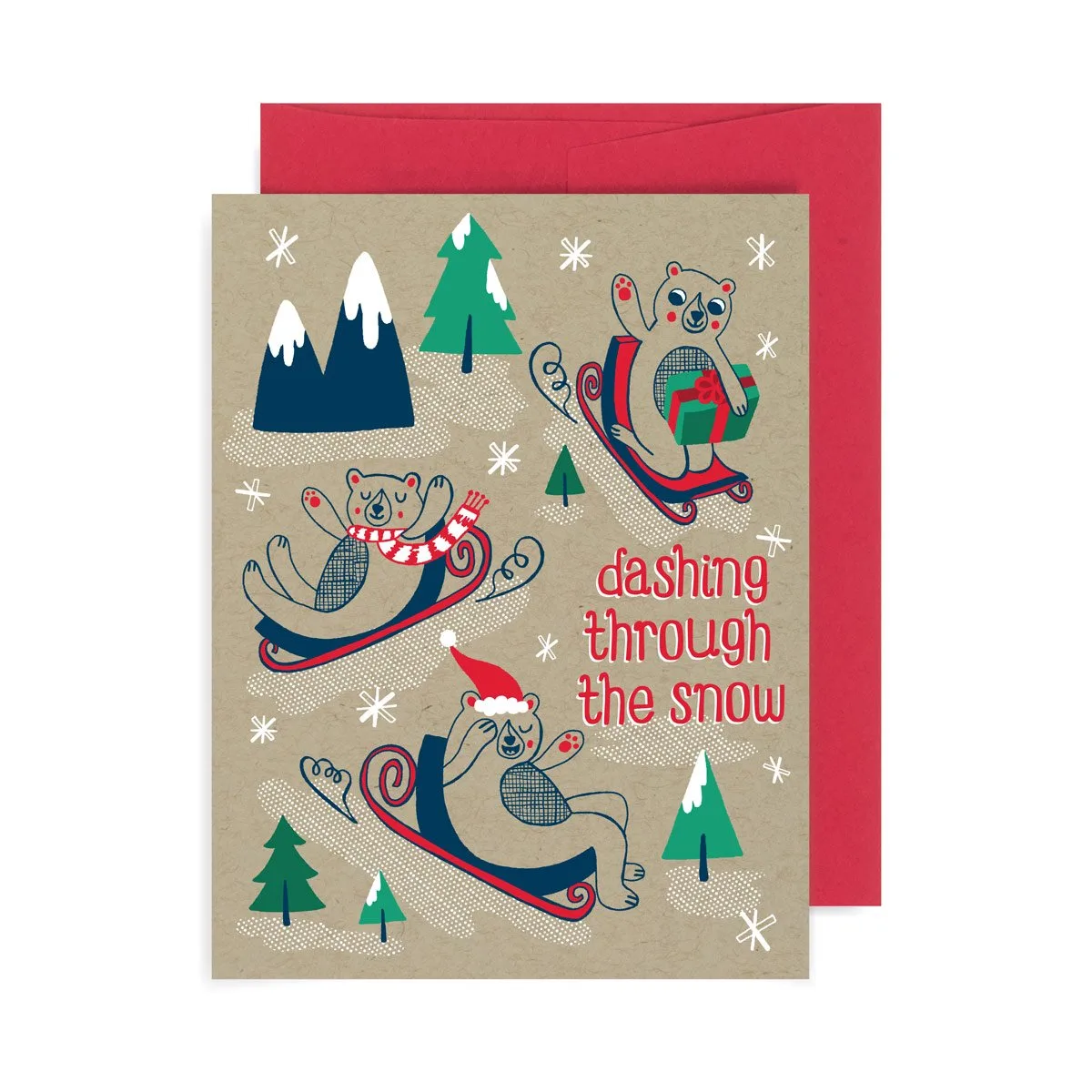 Dashing Through the Snow Bears A2 Card: What to Write Inside