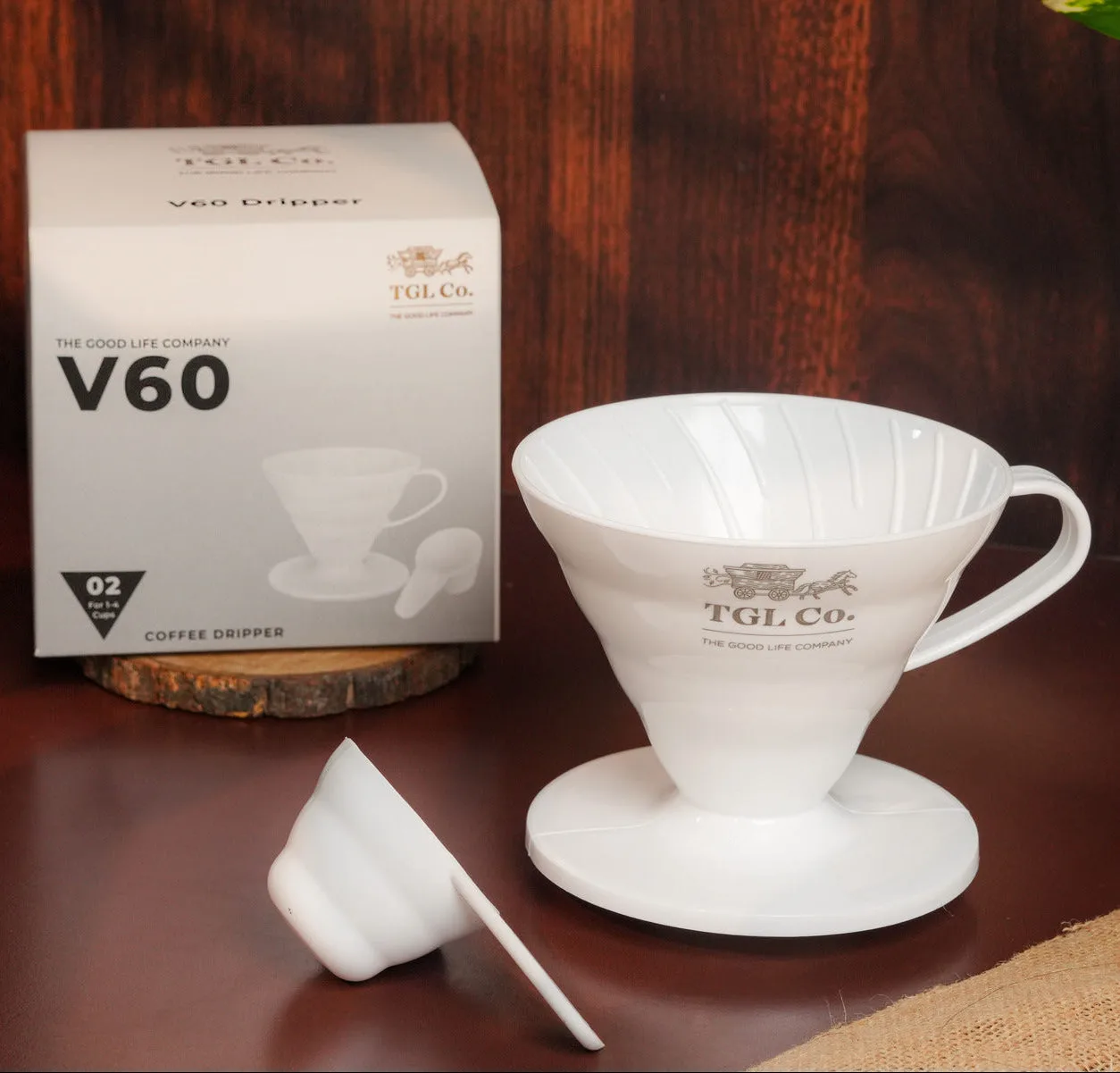 V60 White Coffee Dripper Size 02