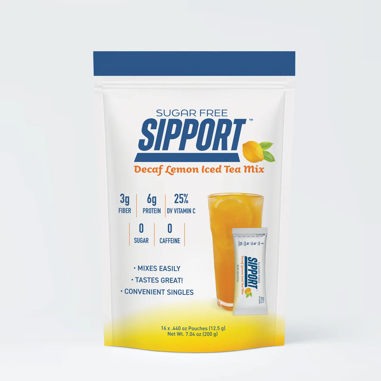 How to Make Lemon Iced Tea with Sugar Free Decaf Pouches