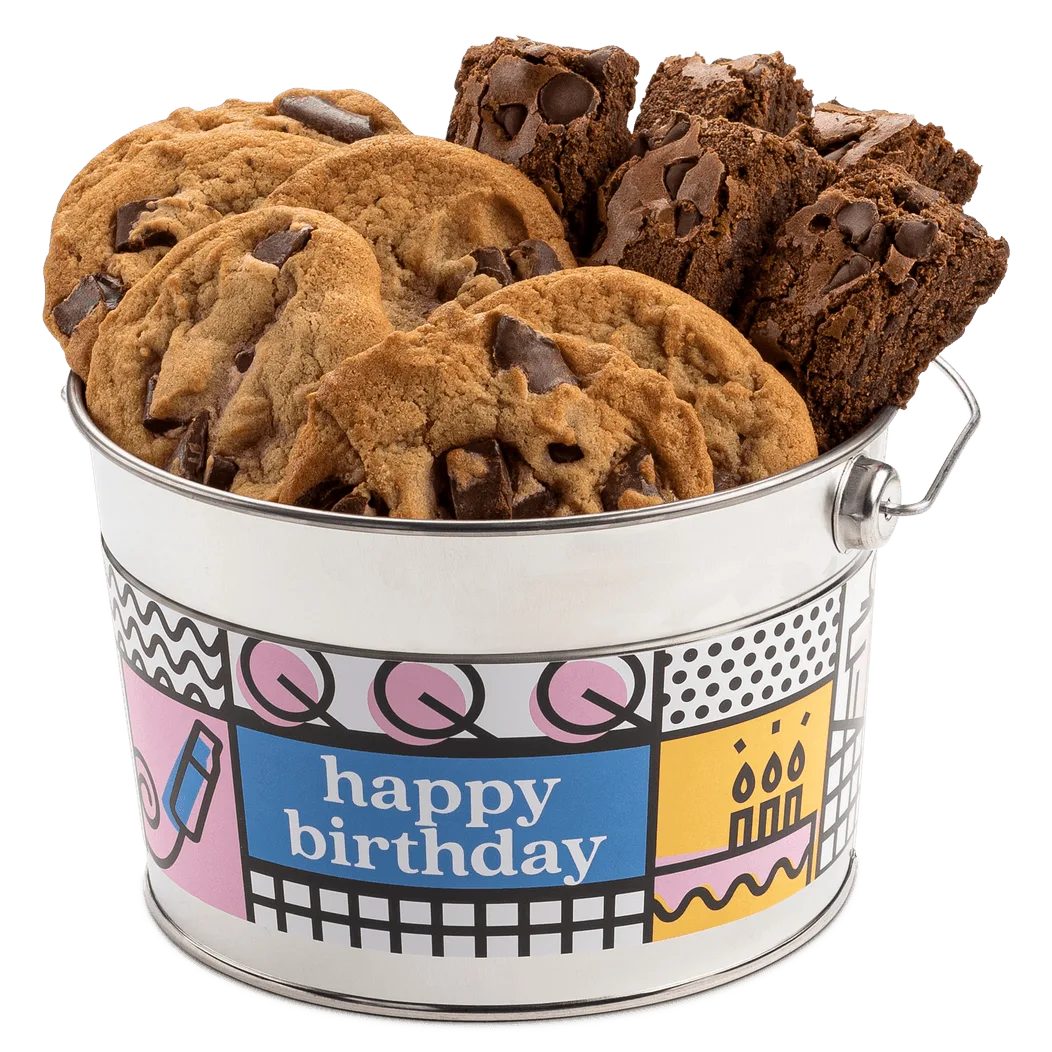 Fars dag sprøde chokoladechip cookie og pecan meltaways spand