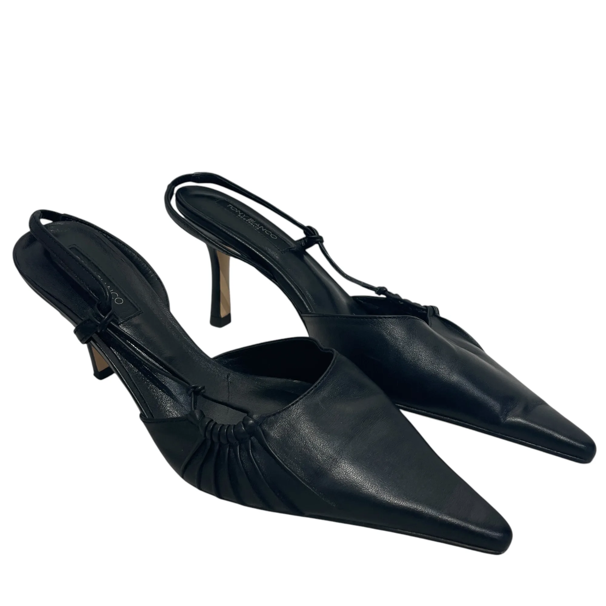 TONY BIANCO/Tacones/Talla 8/Cuero/Negro/SAKAI BLACK NAPPA HEELS