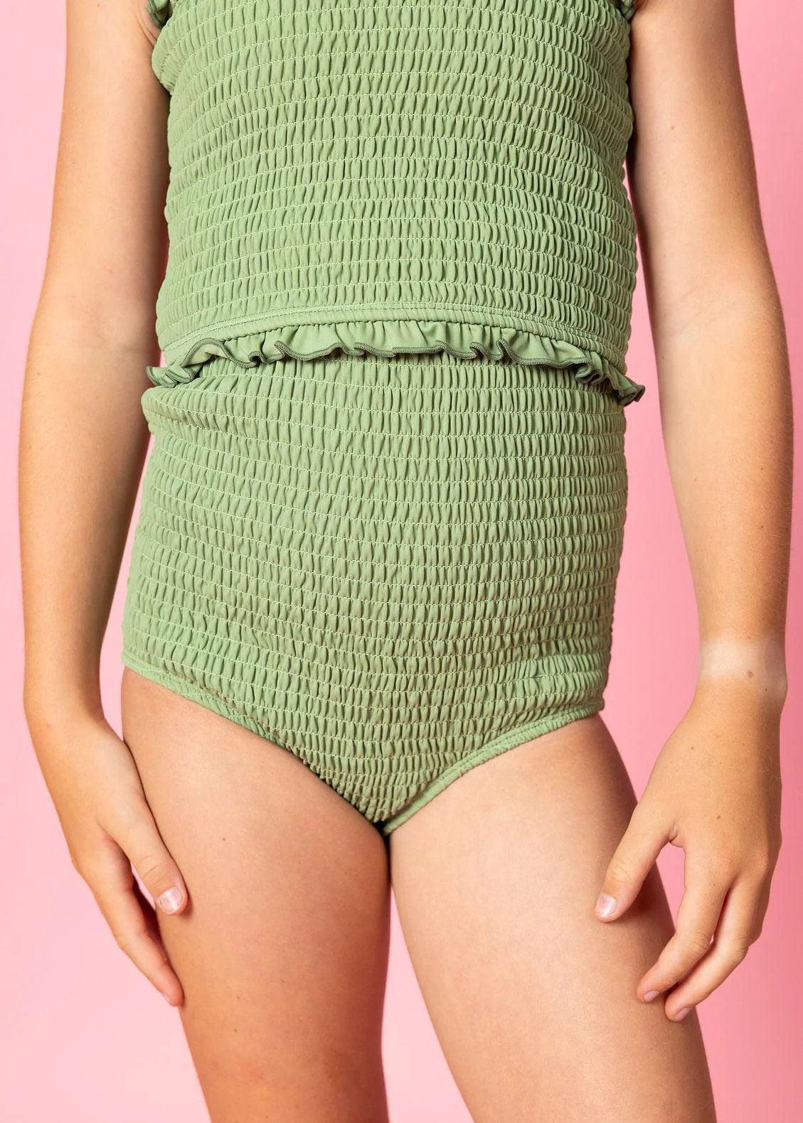 Verde prado | Pantalones fruncidos para jóvenes