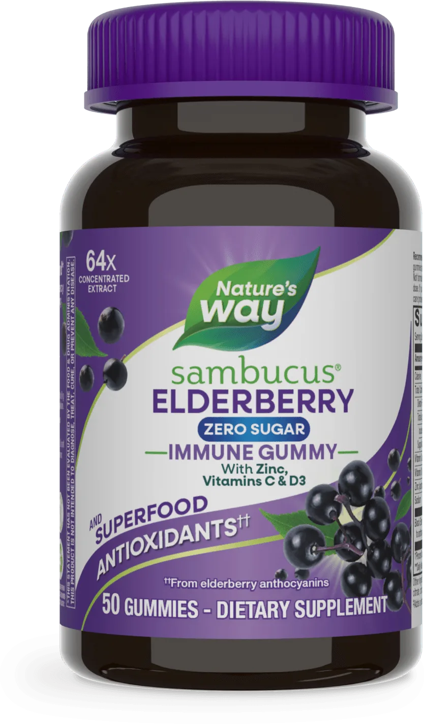 Sambucus Bez cukru Imunitní gumové bonbony z černého bezu