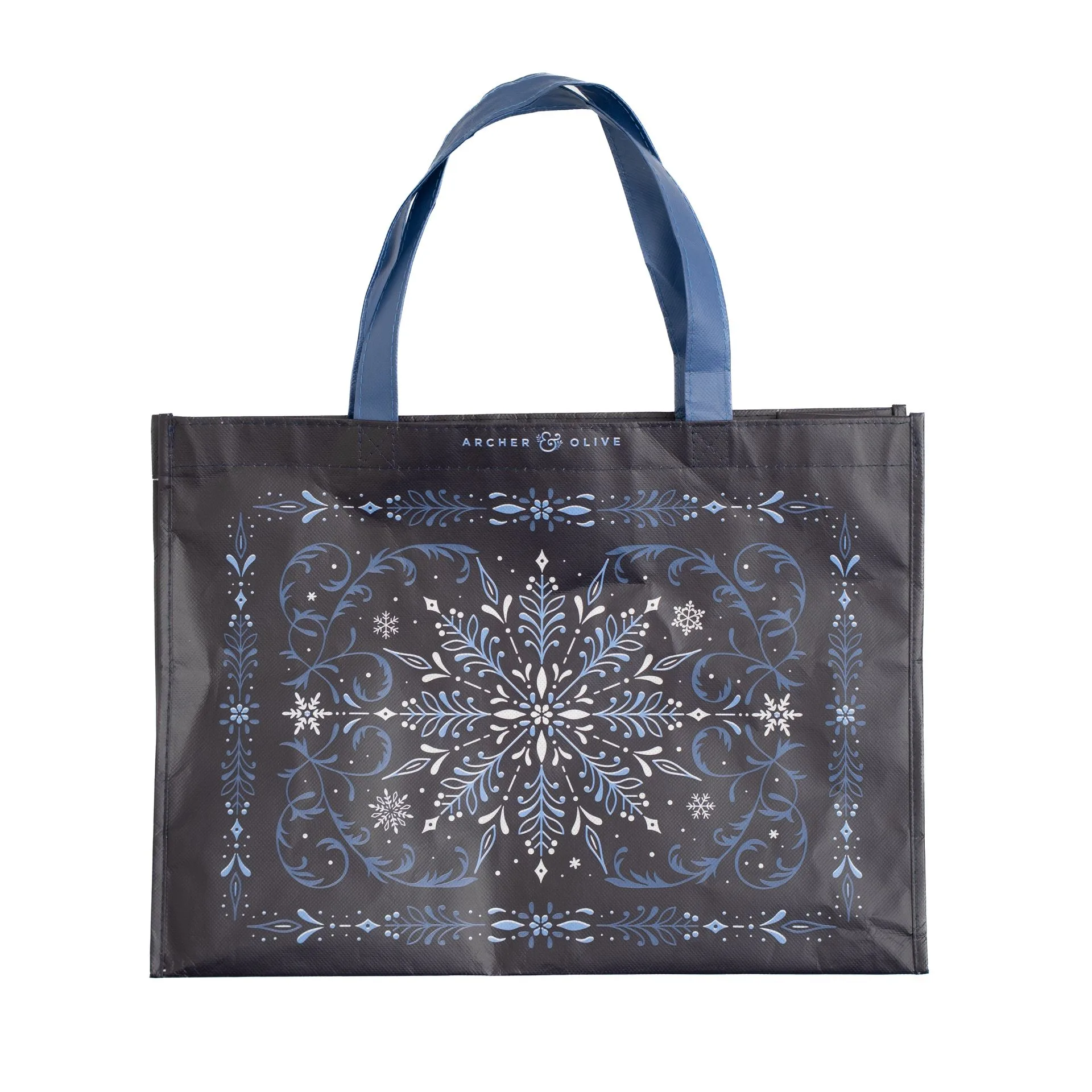 Reusable Snowflake Shopping Tote: Eco-Friendly Carry