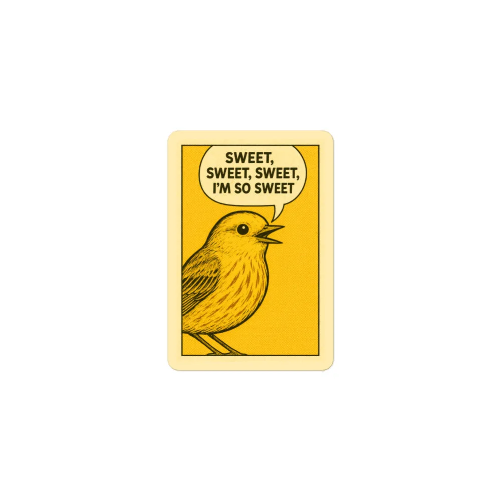 Autocollant chant de paruline jaune