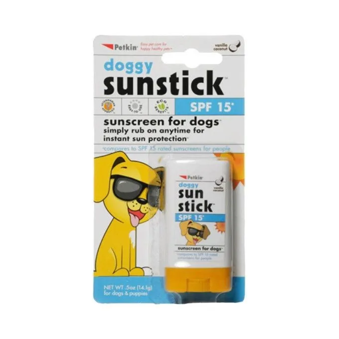 夏の散歩に!Petkin Doggy Sunstick vs Sunmist