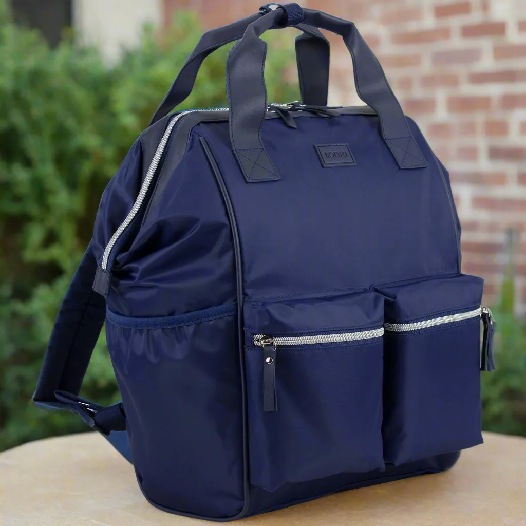BODHI Doctor Bag Style Top Load Backpack Purse With Front Large Zipper Pockets