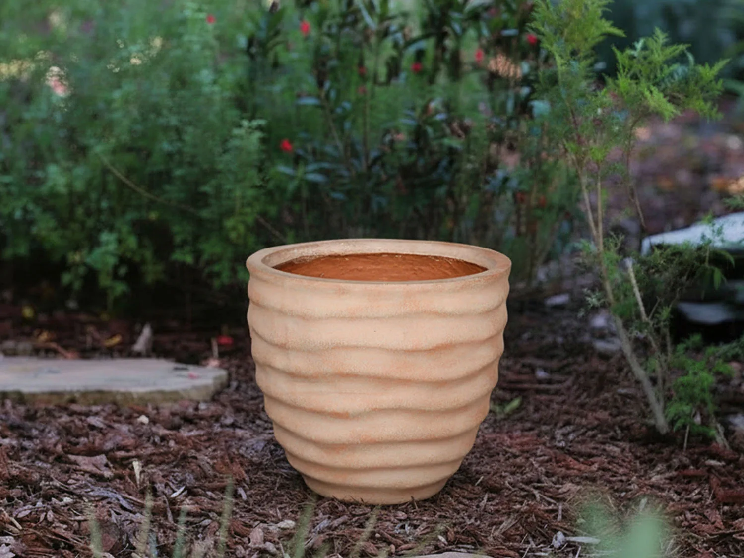 HORIZONTAL WAVE PLANTER, ITALIAN TERRA COTTA