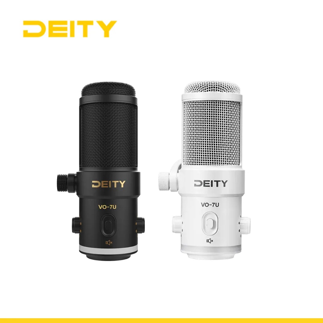 Deity VO-7U Dynamic USB Streamer Microphone With RGB Lights with Tripod Kit (Black, White)