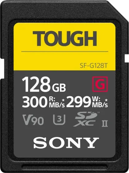بطاقة ذاكرة Sony SF-G Tough Series سعة 128 جيجابايت SDXC UHS II V90