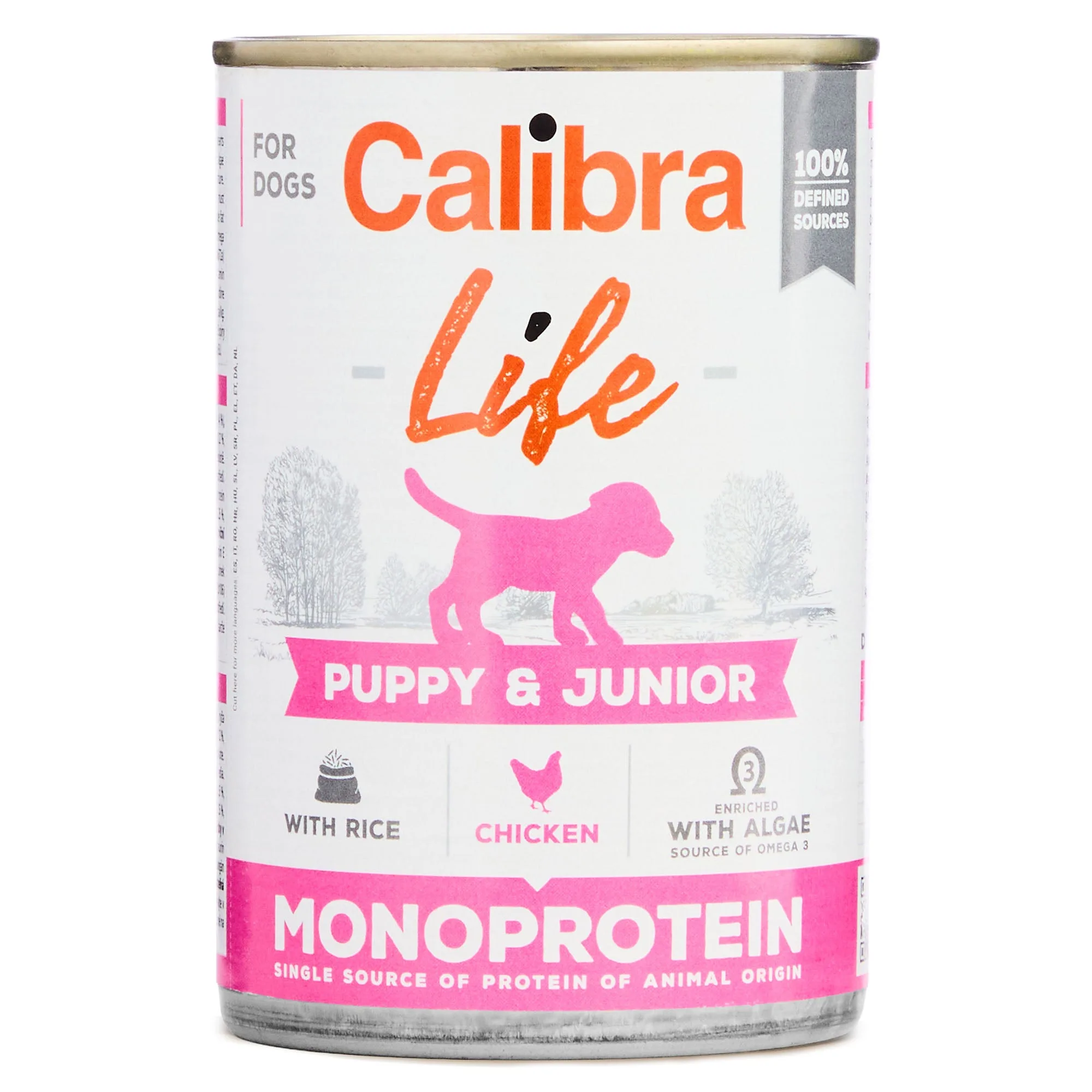 Calibra Hond Life Blik Puppy & Junior Kip & Rijst 6x400g