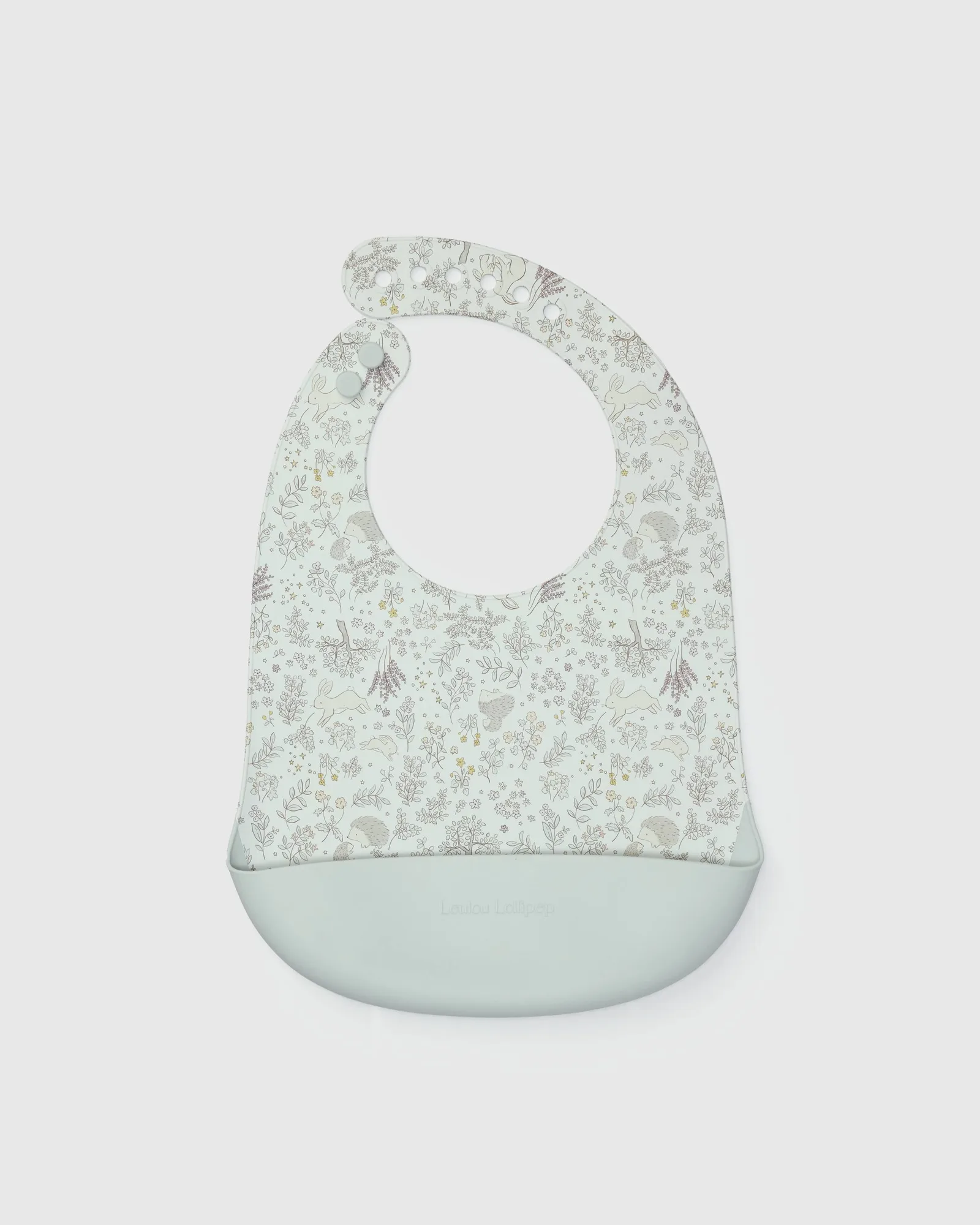 Silicone Bib Printed - Hedgehog Forest