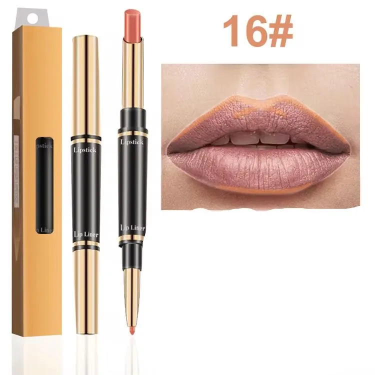 Lipstick and Liner Pencil. Nude pink