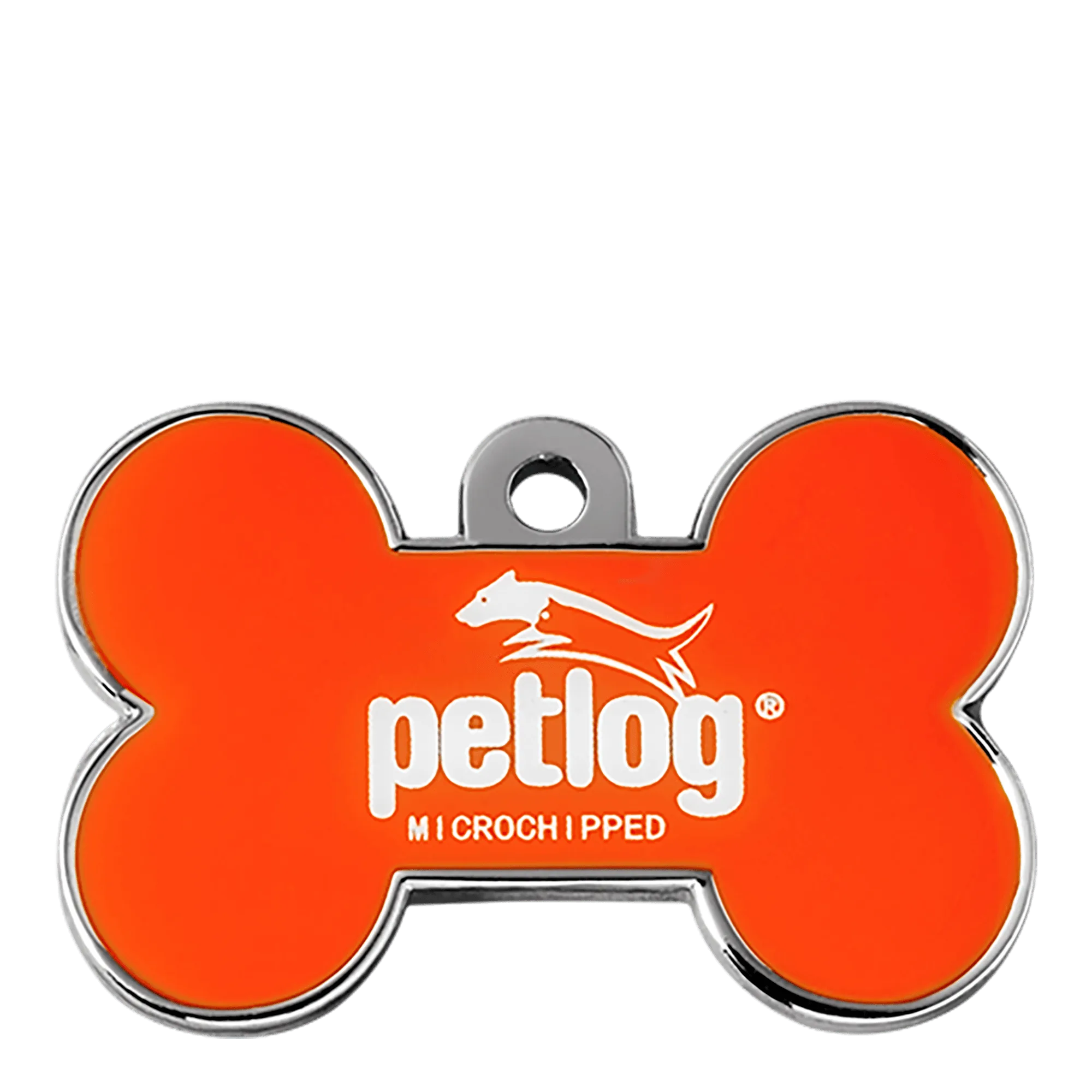 Petlog Orange Bone-Shaped ID Tag – Official Kennel Club Tag