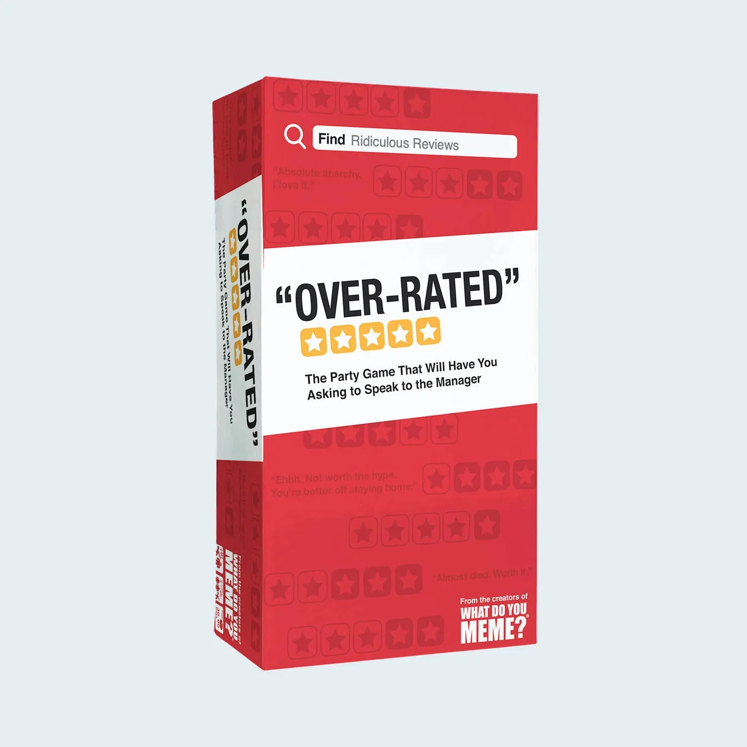 كيف تلعب لعبة Over-Rated: مراجعات سخيفة للحفلات