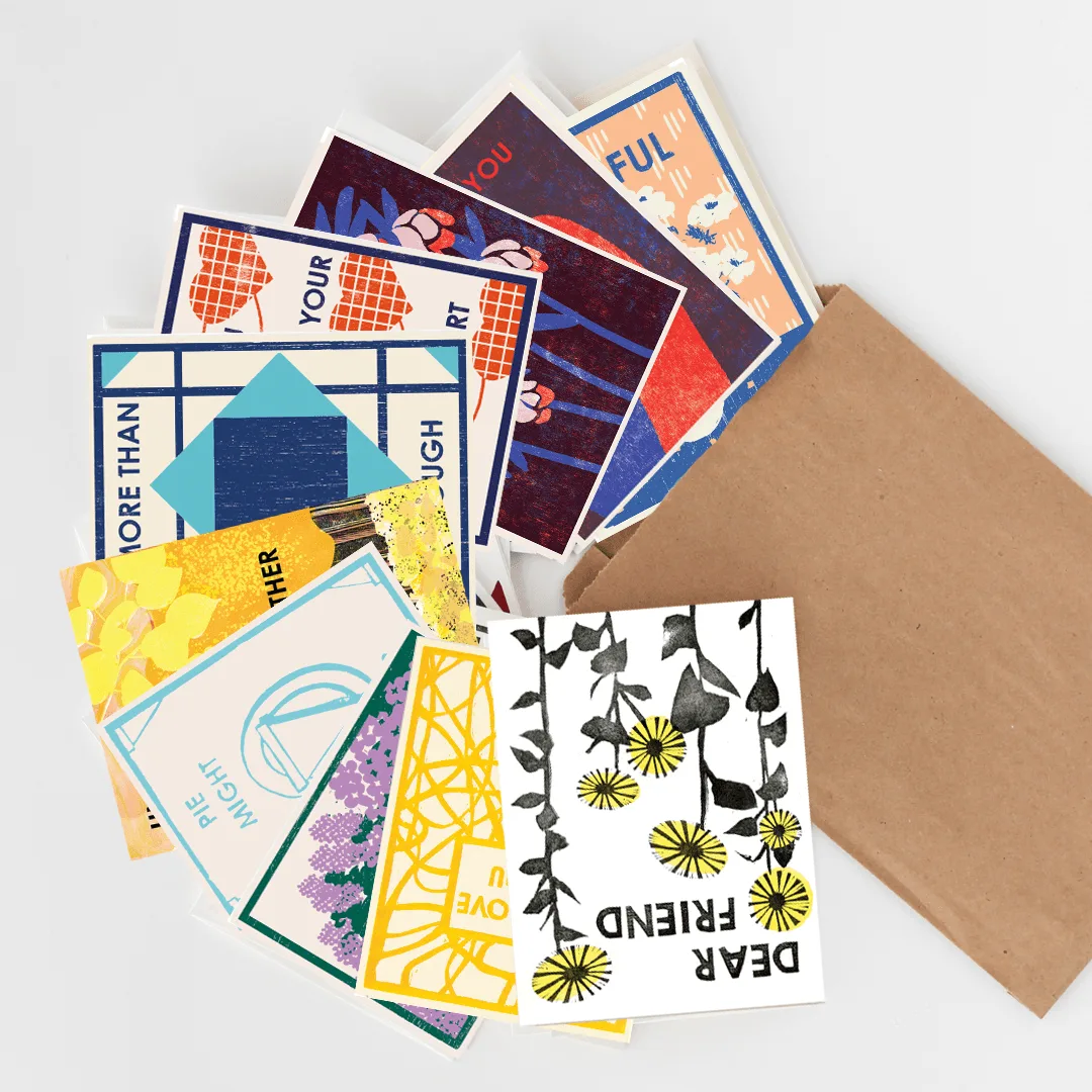 10-Pack of Discontinued Letterpress and Indigo Cards