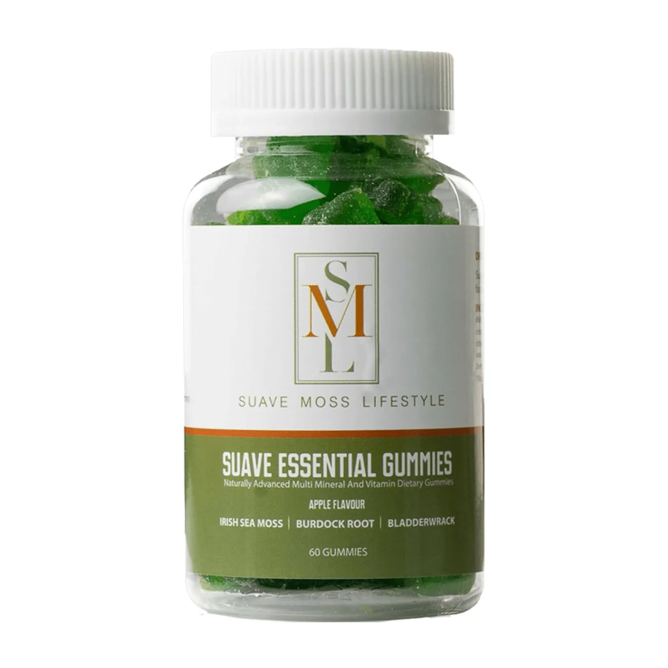 Sea Moss Vegan Gummies Bladderwrack Apple 60 Gummies