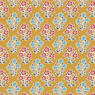 Tilda Jubilee – Farm Flowers Mustard 1/2 Yard