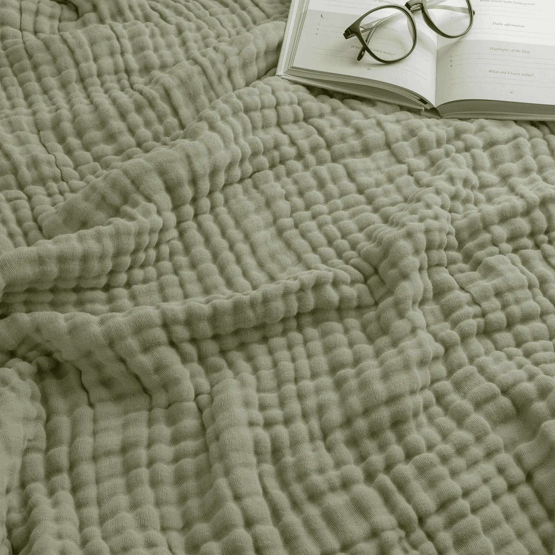 Adult Muslin Blanket in Sage