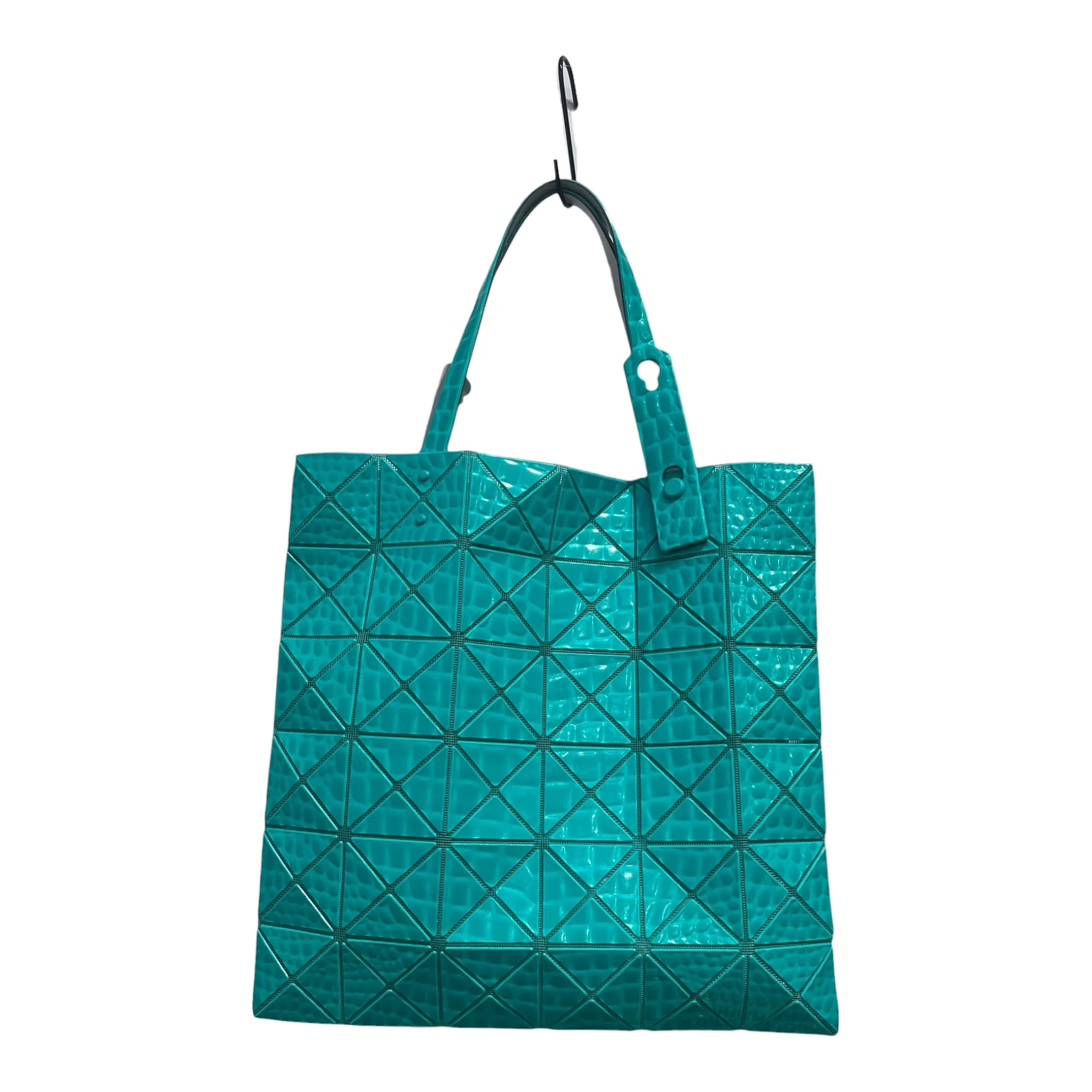BAO BAO ISSEY MIYAKE/Tote Bag/Animal Pattern/GRN/TEAL REPTILE SKIN