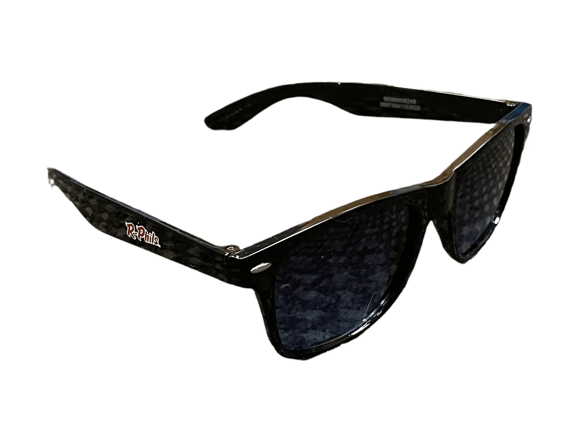 Gafas de sol negras R-Phils con lentes azules
