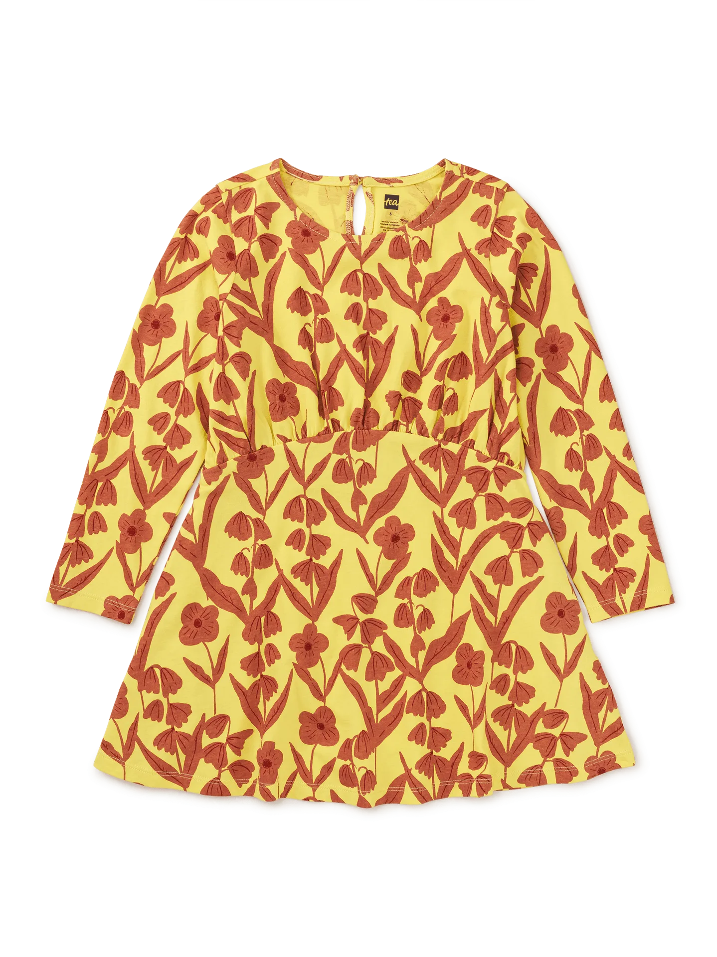 Robe taille cintrée à manches longues