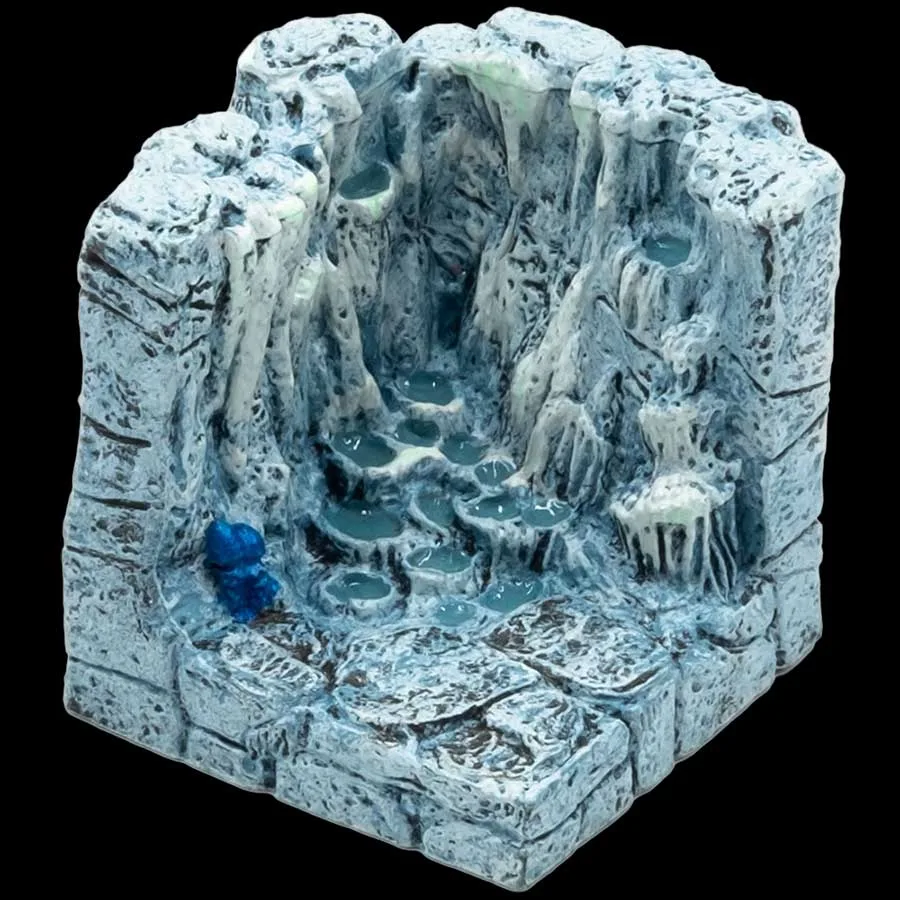 Esquina de caverna con piscina escalonada - Hielo (Pintada)