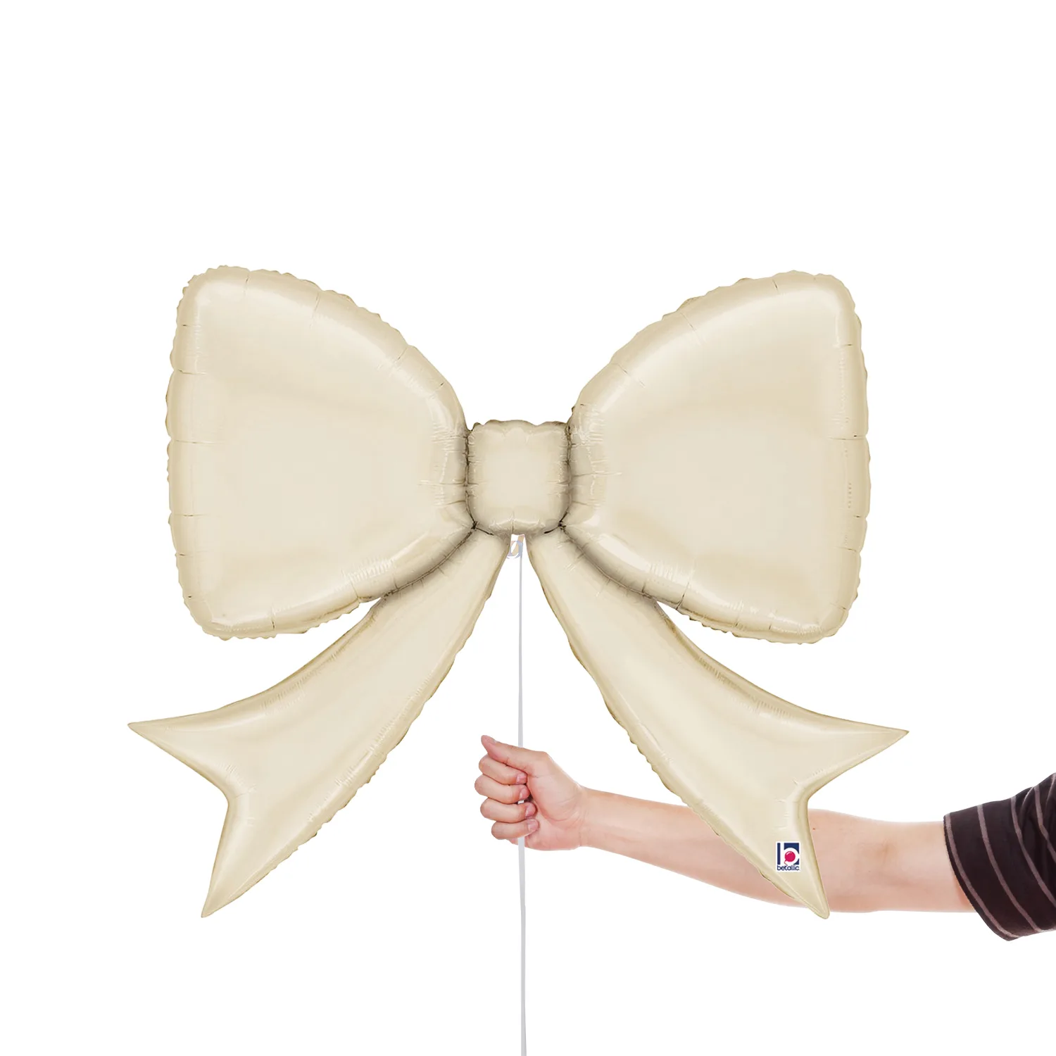 Globo foil gigante lazo Satin Cream 104cm / 41 in