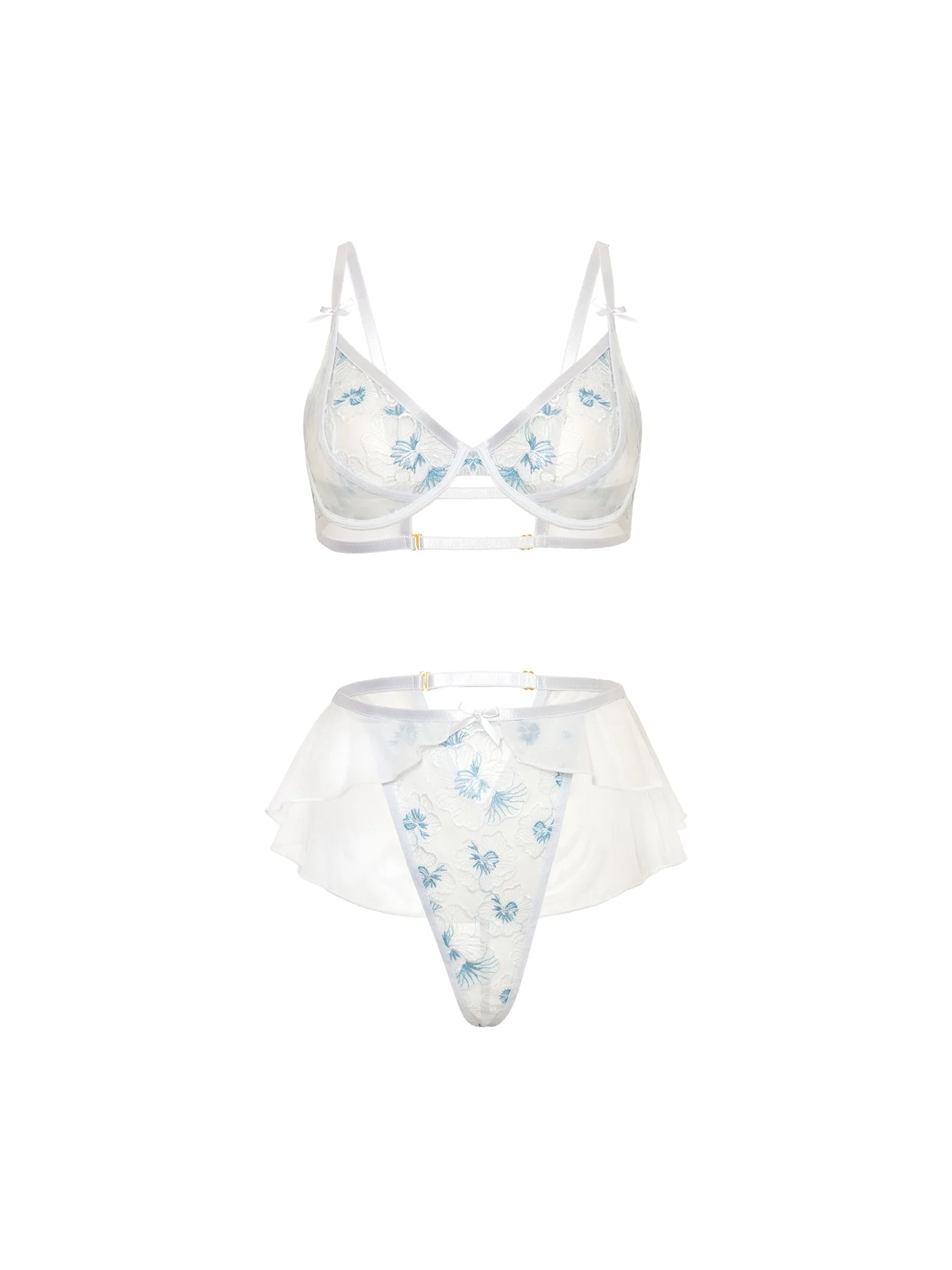 Elena Embroidered Bra Set