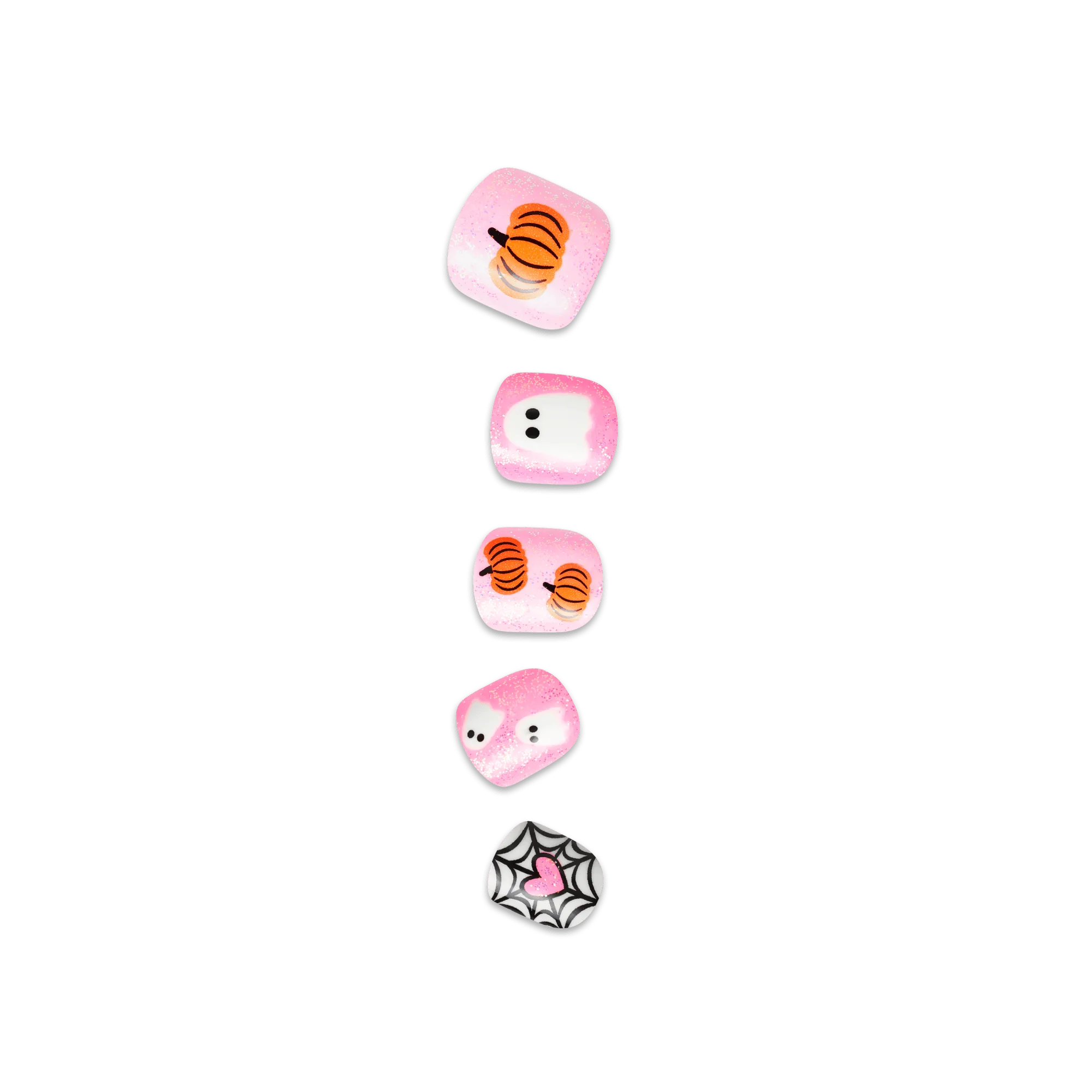 Impress Kids Halloween No Glue Fake Press On Nails - Night Sparkles | Design, Pink, Kinder, Squoval, Leuchtet im Dunkeln, Maniküre