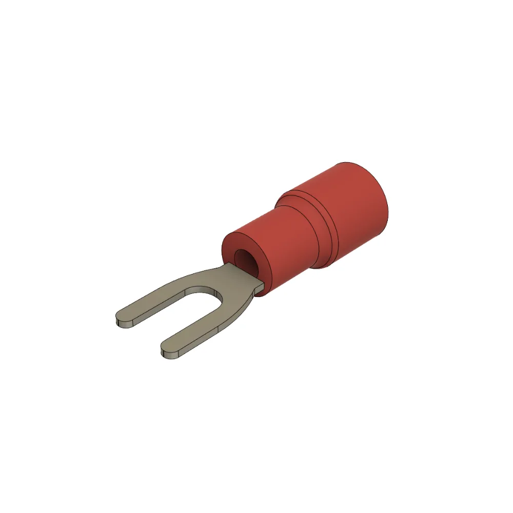 Fork cable lug 3.2 mm, red