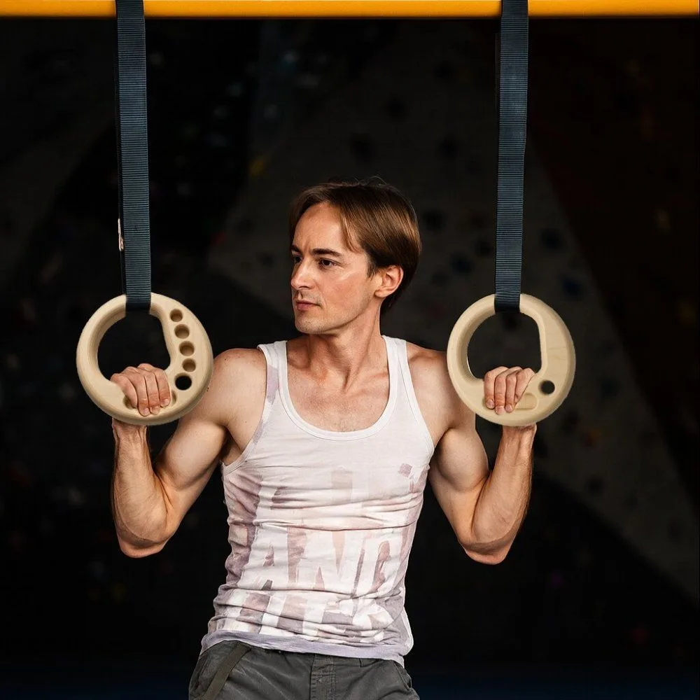 Cliff Hang Gymnastic Wooden Rings