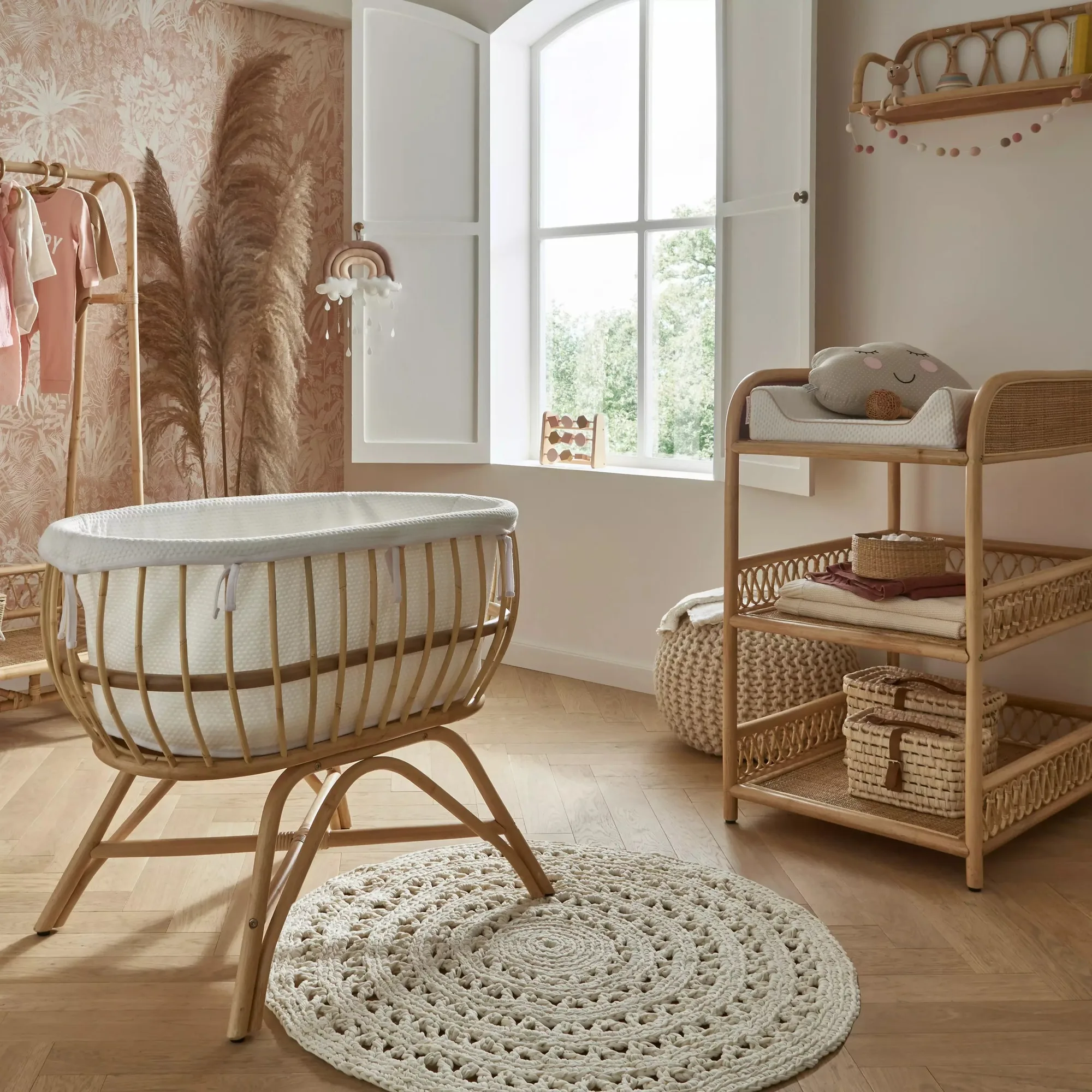 Ensemble de mobilier de nursery Aria 2 pièces - Rotin