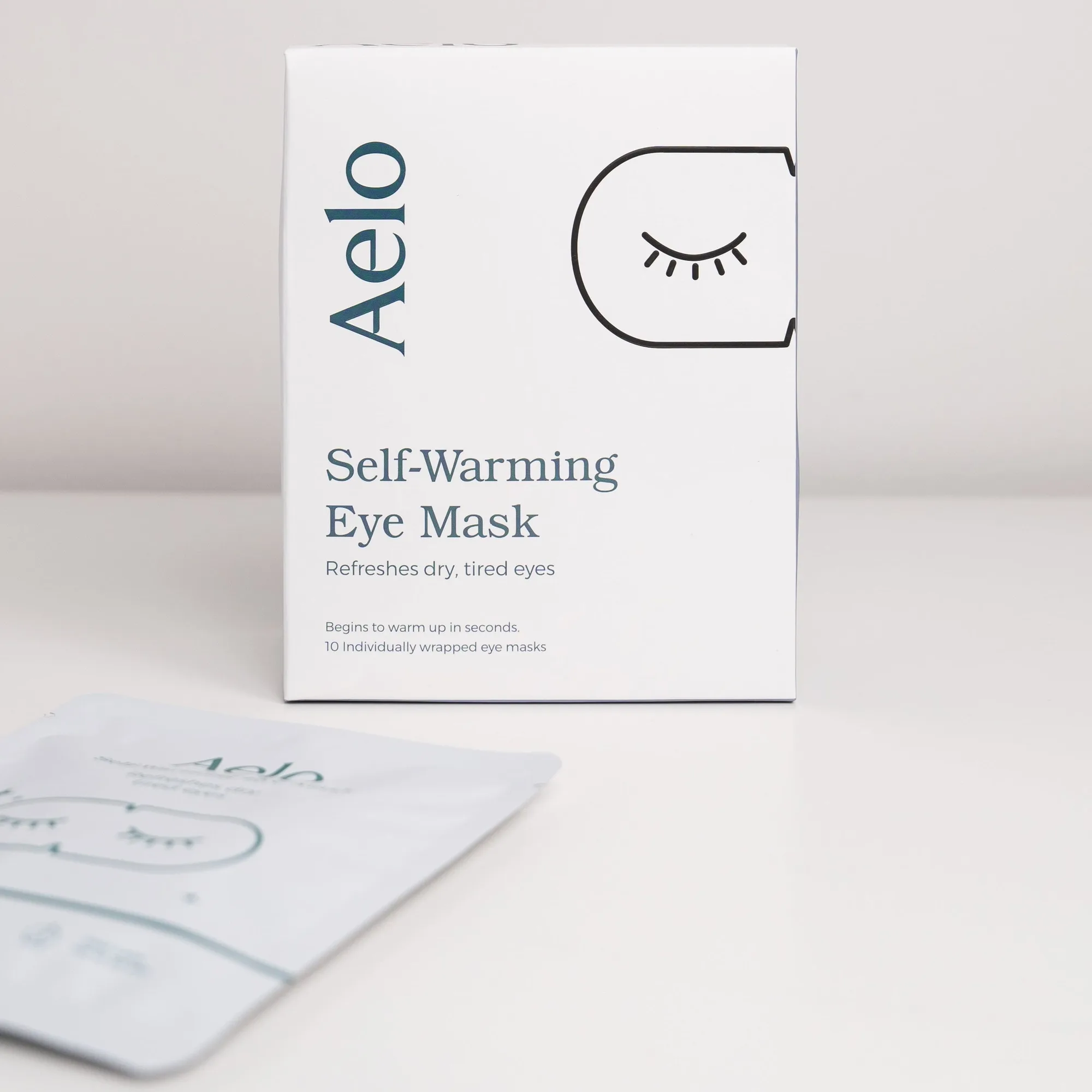 Masque oculaire auto-chauffant Aelo sans parfum (lot de 10)